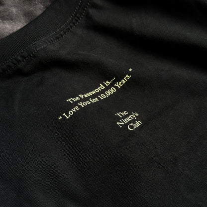 10000 YEARS EMBROIDERY L/S TEE / BLACK