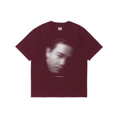 THE WIND BLOWS ON TEE V2 / WINE (RESTOCKED)