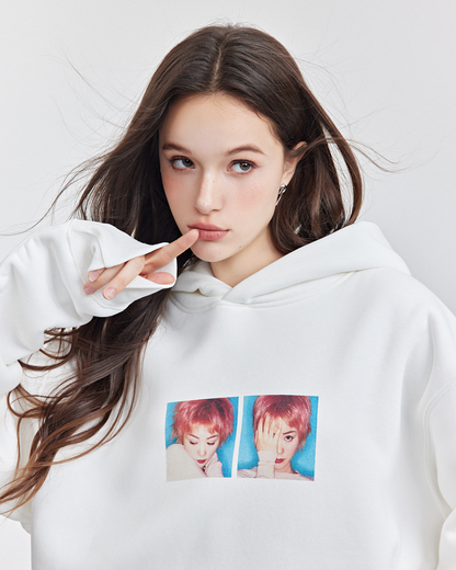 FAYE BOX HOODIE / WHITE