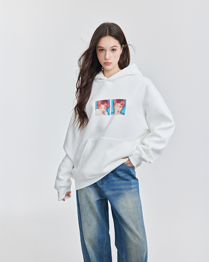 FAYE BOX HOODIE / WHITE