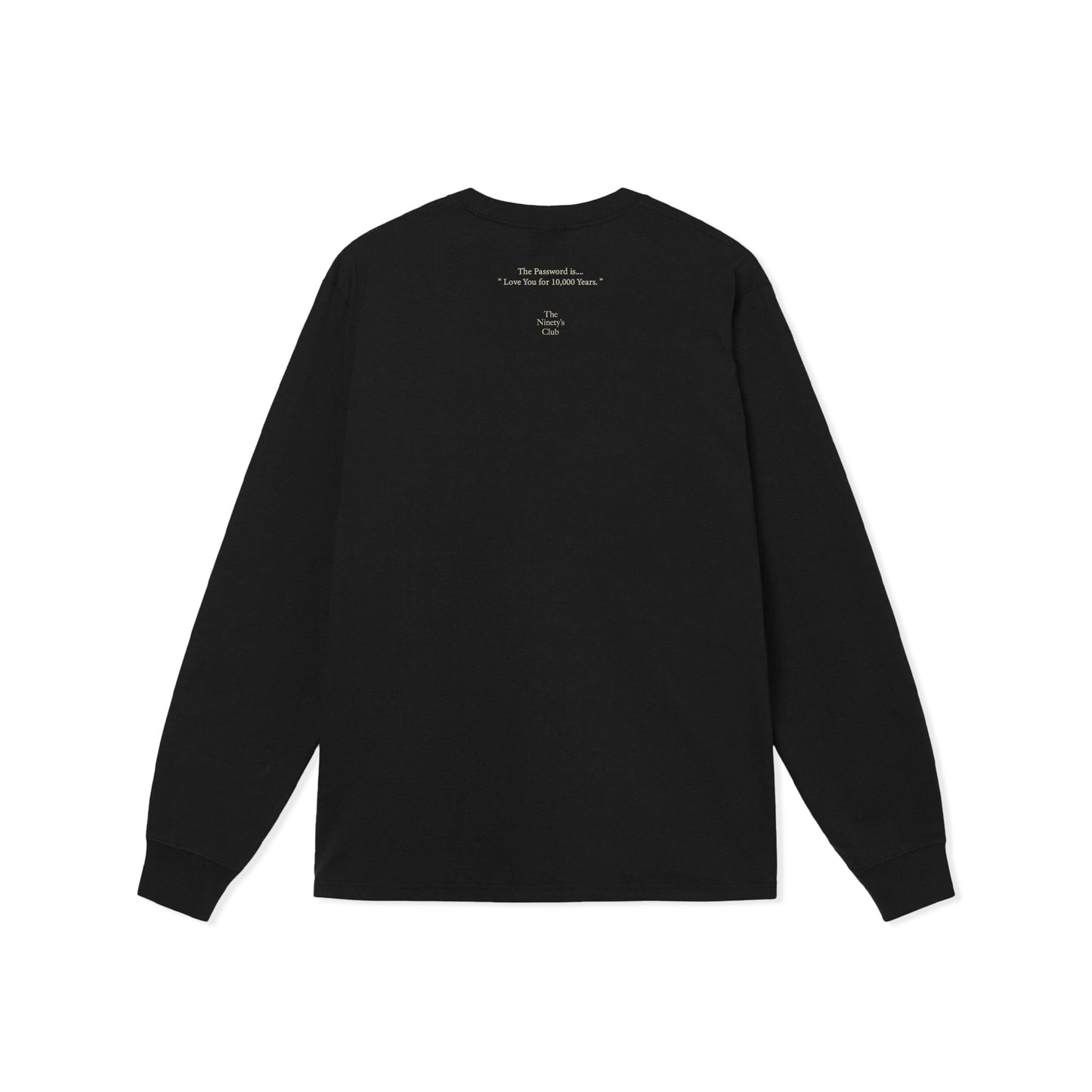 10000 YEARS EMBROIDERY L/S TEE / BLACK